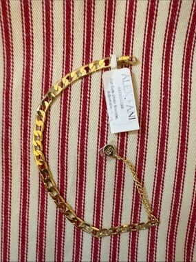 Alex Ani Adjustable Flat Curb Chain Bracelet in Gold. NWT
